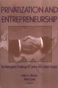 Cover of Privatization and entrepreneurship