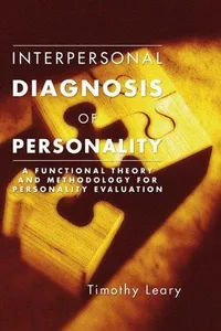 Capa de Interpersonal Diagnosis of Personality por Timothy Leary