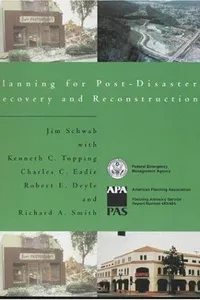 Planning for post-disaster recovery and reconstruction