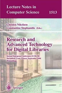 Research and advanced technology for digital libraries