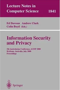 Cover of Information security and privacy