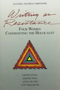 Capa de Writing as resistance por Rachel Feldhay Brenner