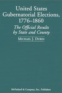 United States Gubernatorial Elections, 1776-1860