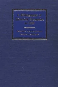 A bibliography of historical economics to 1980