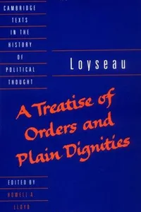 A treatise of orders and plain dignities
