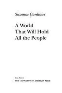 A world that will hold all the people