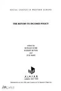 The Return to incomes policy