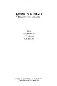 Pandit N.R. Bhatt, felicitation volume