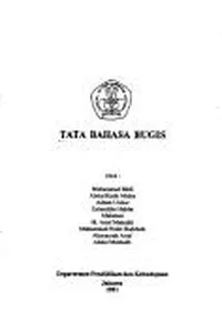 Tata bahasa Bugis