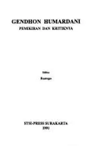 Gendhon Humardani, pemikiran dan kritiknya