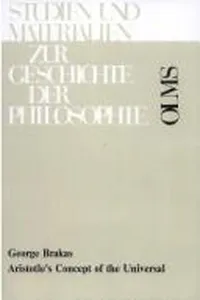 Cover of ARISTOTLE'S CONCEPT OF THE UNIVERSAL by George Brakas