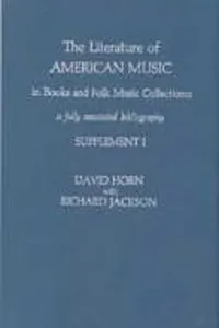 The literature of American music in books and folk music collections