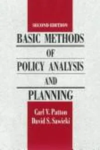 Basic methods of policy analysis and planning