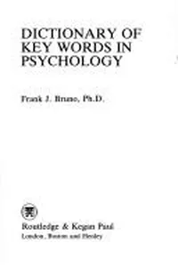 Dictionary of key words in psychology