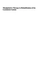 Manipulative therapy in rehabilitation of the locomotor system