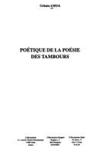 Poétique de la poésie des tambours