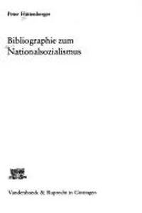 Bibliographie zum Nationalsozialismus