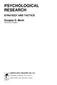 Psychological research, strategy and tactics