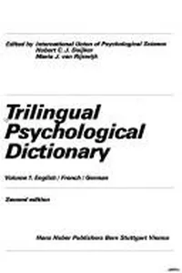 Trilingual psychological dictionary =