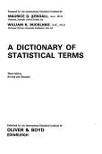 A dictionary of statistical terms
