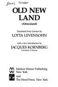 Capa de Altneuland por Theodor Herzl