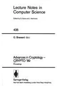 Capa de Advances in cryptology