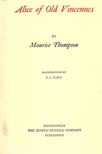 Cover of Alice of old Vincennes