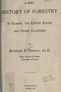 A brief history of forestry in Europe, the United States and other countries