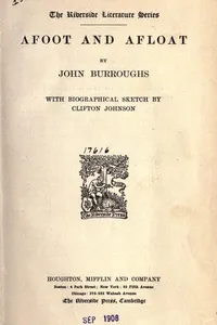 Capa de Afoot and afloat por John Burroughs