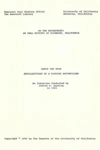 Recollections of a singing shipbuilder