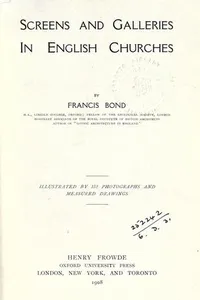 Screens and galleries in English churches