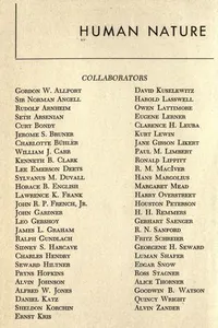 Human nature and enduring peace