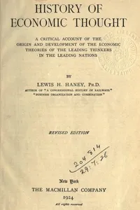 History of economic thought