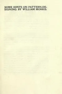 Some hints on pattern-designing