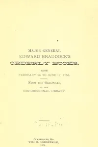 Major General Edward Braddock's orderly books