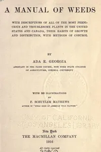 A manual of weeds