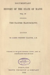 Cover of The Baxter manuscripts by James Phinney Baxter