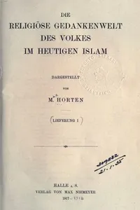 Die Religiöse Gedankenwelt des Volkes im heutigen Islam