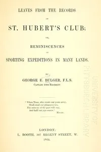 Capa de Leaves, from the records of St. Hubert's Club