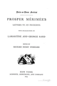 Prosper Mérimée's letters to an incognita