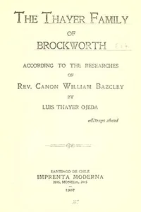 The Thayer family of Brockworth