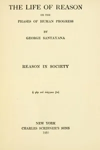 Cover of The life of reason by George Santayana