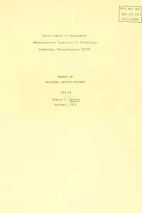 Theory of rational option pricing