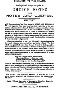 Choice Notes from "Notes and Queries": Folk Lore.