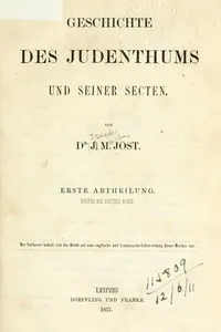 Geschichte des Judenthums und seiner Secten