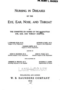 Nursing in diseases of the eye, ear, nose and throat