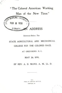 The colored American working man of the new time