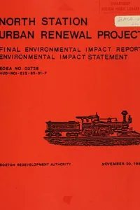 North station urban renewal project: interim/draft/final environmental impact statement