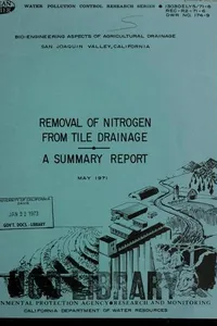 Removal of nitrogen from tile drainage