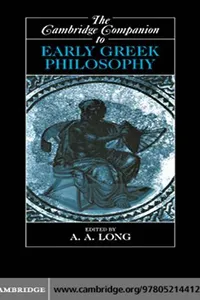The Cambridge Companion to Early Greek Philosophy
